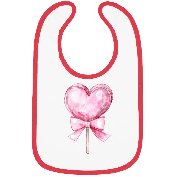 Discover Lollipop with a pink bow Bibs