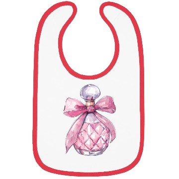 Discover Quilted Perfume Bottle with a Pink Bow Bibs