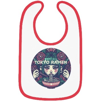 Discover Tokyo ramen,punk girl having ramen Bibs