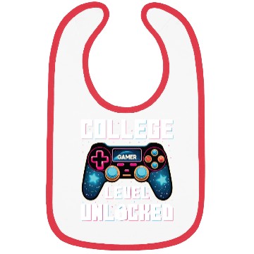 Discover College Level Unlocked, Gamer, Students Gift Bibs