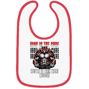 Discover iron is the cure with bodybuliding tiger Bibs