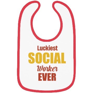 Discover Luckiest Social Worker Ever Funny Psychology Bibs