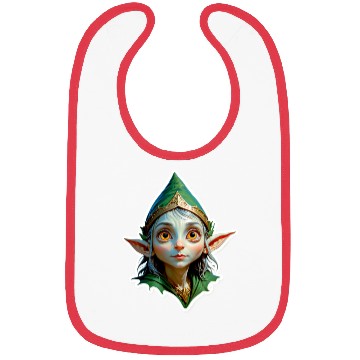 Discover Fantasy Elf with Large Eyes Bibs