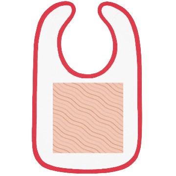 Discover Peach and Brown Wavy Line Pattern Design Bibs