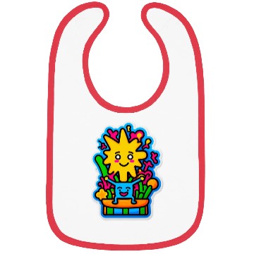Discover Happy Sun and Blue Creature Bibs