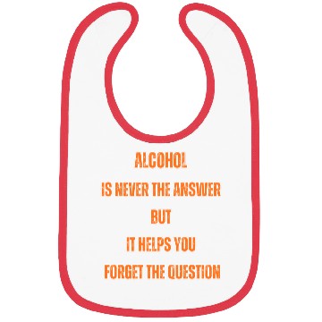 Discover Humorous Alcohol Meme Typography Bibs