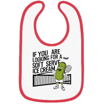 Discover pickle character plays tennis Bibs