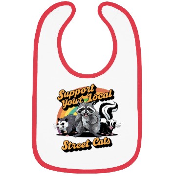 Discover Support Your Local Street Cats Raccoon Bibs