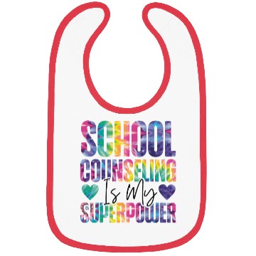 Discover School Counselor Tie Dye School Bibs