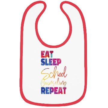 Discover School Counselor Watercolor Eat Bibs