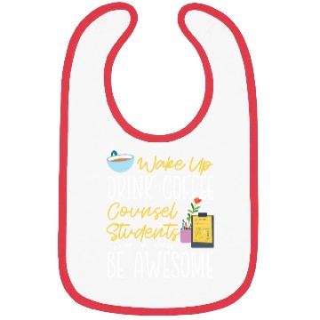 Discover School Counselor Coffee Wake Up Bibs