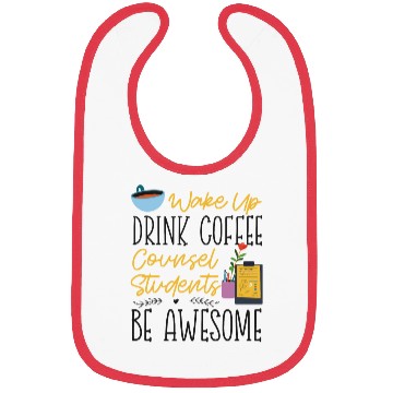 Discover School Counselor Coffee Wake Up Bibs