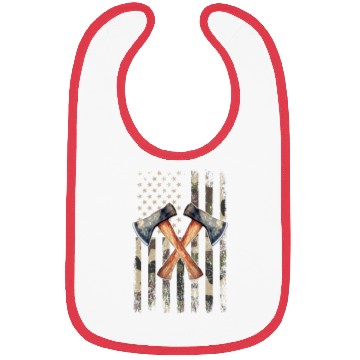Discover axe throwing american flag Bibs