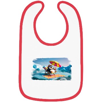 Discover Penguin On Holiday Bibs