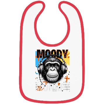 Discover Moody Monkey | Funky Headphones Bibs