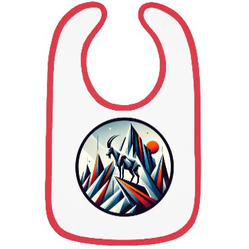 Discover Abstract mountain goat Bibs