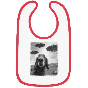 Discover Irish Setter Dog UFO Alien Extraterrestrial Selfie Bibs