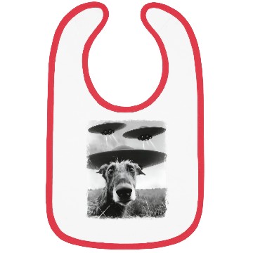 Discover Irish Wolfhound Dog UFO Alien Extraterrestrial Sel Bibs