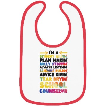 Discover School Counselor Watercolor I'm A Bibs