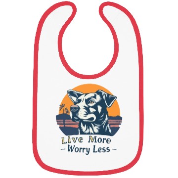 Discover Vintage Sunset Dog Bibs - Live More Worry Less