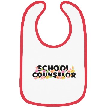 Discover School Counselor Flower Floral Bibs