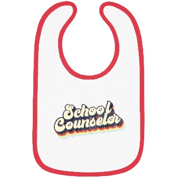 Discover School Counselor Retro Vintage Bibs