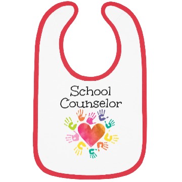 Discover School Counselor Heart Bibs