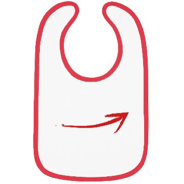Discover arrow shape red simple curved Bibs