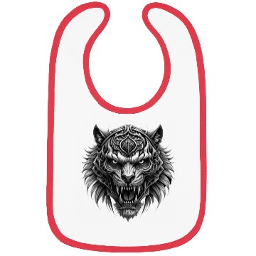Discover vector illustration tiger demon Bibs