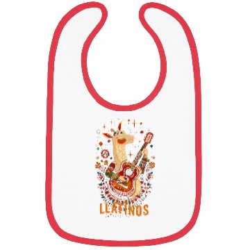 Discover llatinos llama Playing Guitar Bibs
