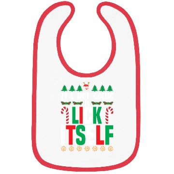 Discover Not Going To Lick Itself Candy Cane Funny Christma Bibs