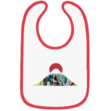 Discover Abstract Fuji Minimalist Design Bibs