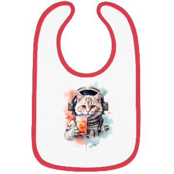 Discover Space Cat Japanese Retro Kawaii Cute Kawaii Astron Bibs