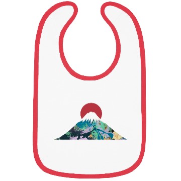 Discover Abstract Fuji Minimalist Design Bibs