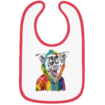 Discover Border Collie Bibs Dog Colorful Funny Animal Pri