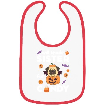 Discover Pug Halloween Trade Sister For Candy Bibs