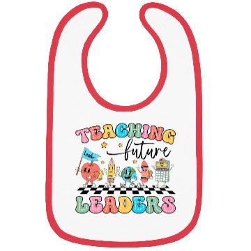 Discover Retro Teaching Future Leaders Groovy Teacher Back Bibs