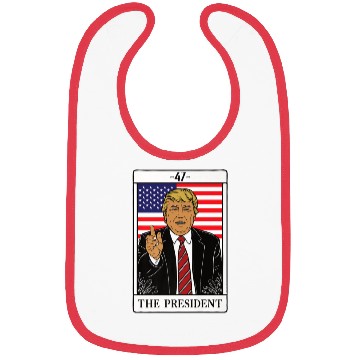 Discover Trump 2024 The President Tarot Card 47 Premium Bibs