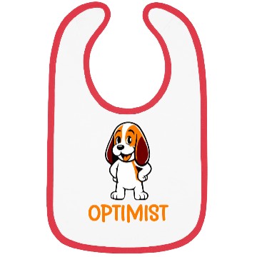 Discover optimistic beagle Bibs