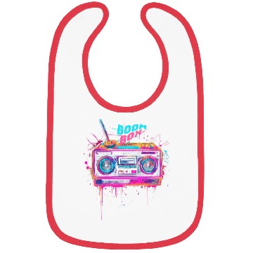 Discover boombox 80s music Bibs
