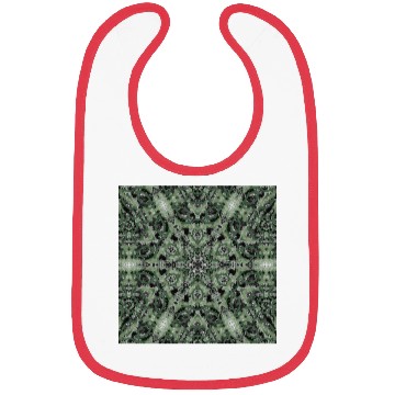 Discover watercolor green white black mandala Bibs