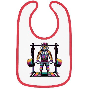 Discover Muscular Rainbow Tiger Deadlifting Bibs