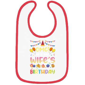 Discover Omg! It's My Wife's Birthday Funny Birthday Bibs