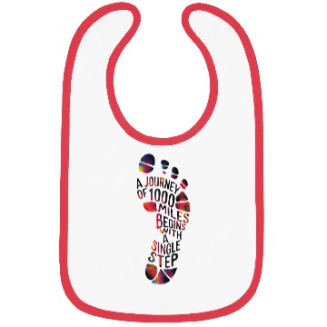 Discover Walking Walk Footprint Miles Step Running Women Bibs