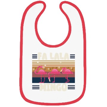 Discover Candy Cane Flamingoes Fa La La MINGO Flamingo Bibs