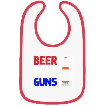 Discover Beer Golf Guns Bibs