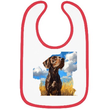 Discover German Shorthaired Pointer Watercolor Picture Bibs
