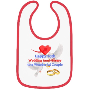 Discover Happy wedding Aniiversary 30th Bibs