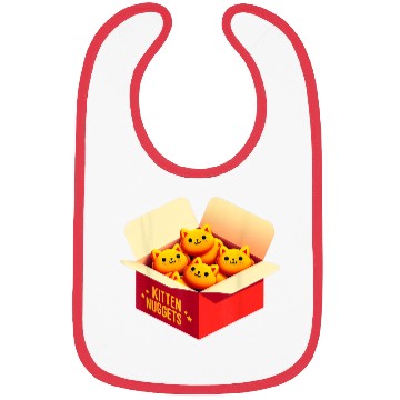 Discover Kitten Nuggets Food Pun Cat Lover Gift Chicken Nug Bibs