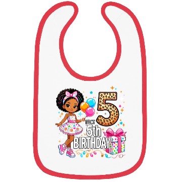 Discover Its My 5th Birthday African American Black Girl 5 Bibs